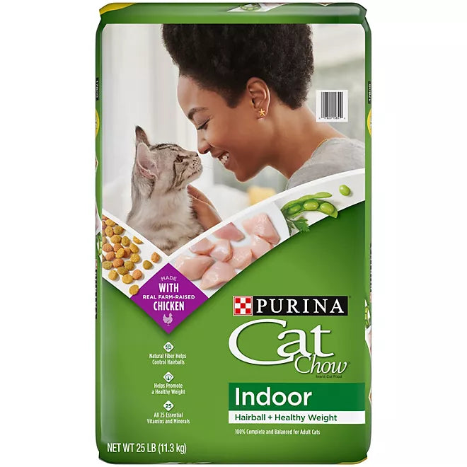 Purina Cat Chow Indoor Dry Cat Food, Hairball + Healthy Weight, 25 lb.