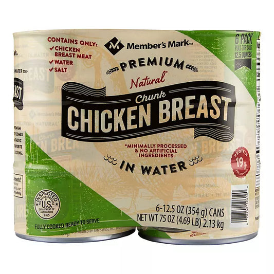 MM Premium Chunk Chicken Breast, 6 Pack of 12.5 oz.