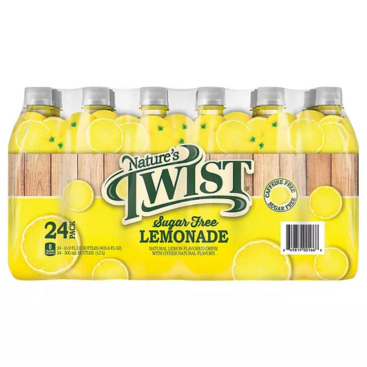 Nature's Twist Sugar Free Lemonade, 24 Pack of 16.9 oz