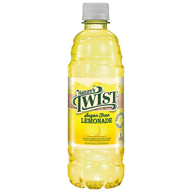 Nature's Twist Sugar Free Lemonade, 24 Pack of 16.9 oz