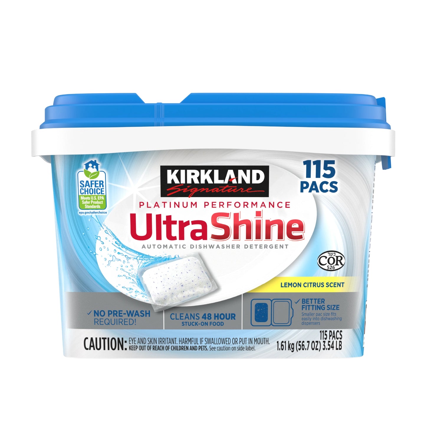 KS UltraShine Dishwasher Detergent, 115 Pacs