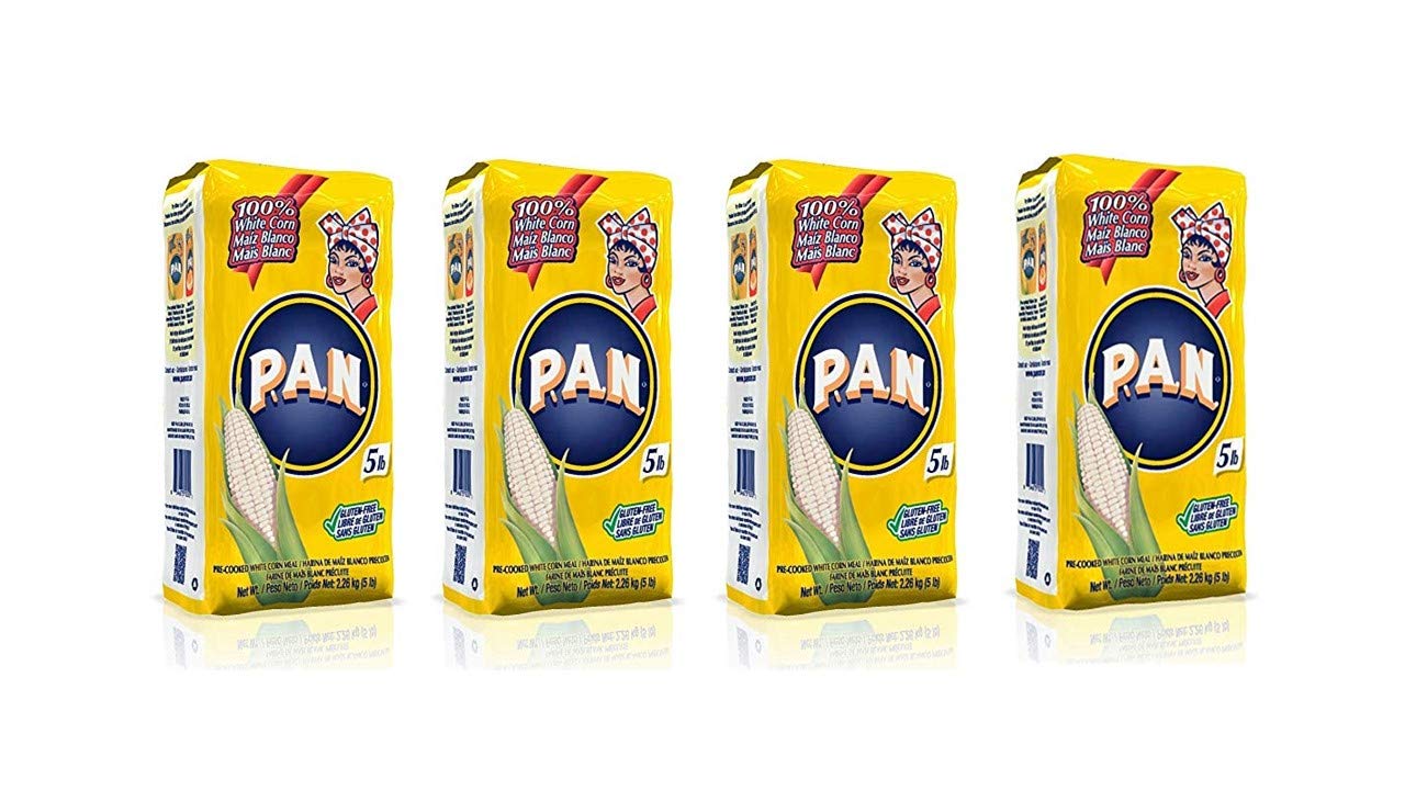 P.A.N. White Corn Meal, 4 Pack of 5lbs