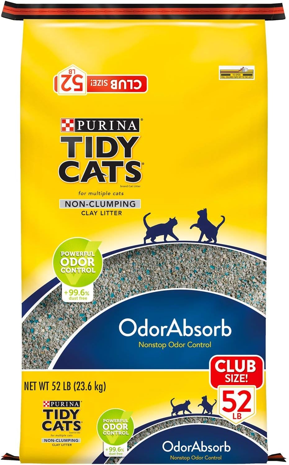 Purina Tidy Cats Non-Clumping Cat Litter for Multiple Cats, 52 lb.