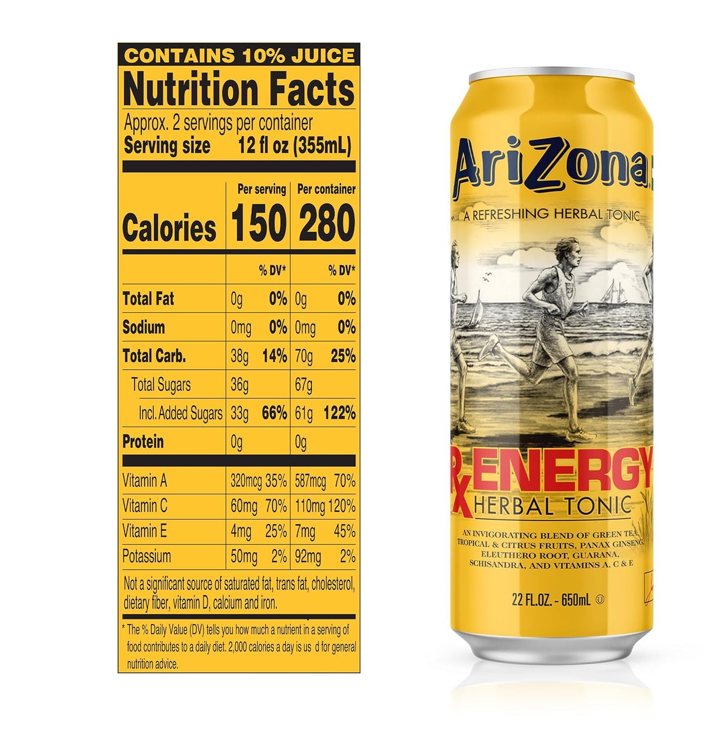 AriZona Rx Energy 24 pack of 23 oz.