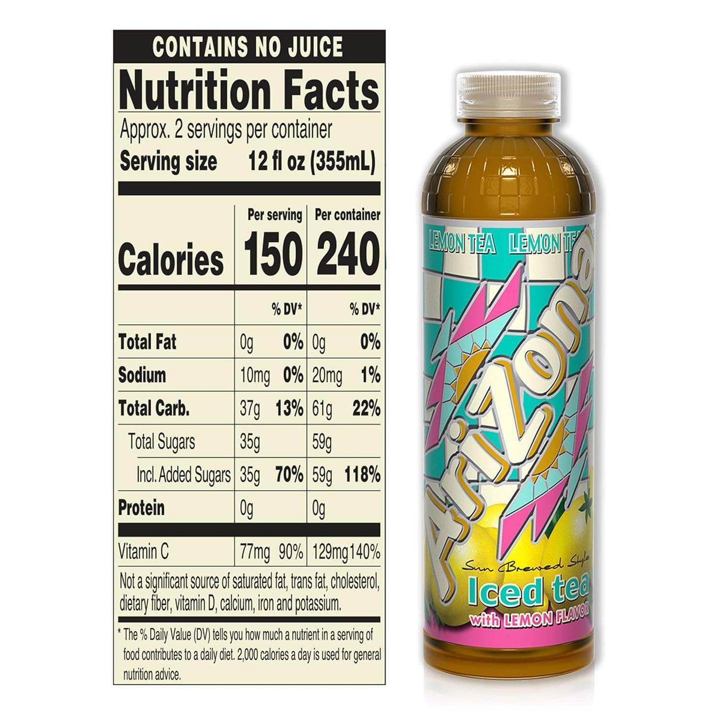 AriZona Lemon Tea, 24 Pack of 20 fl oz.