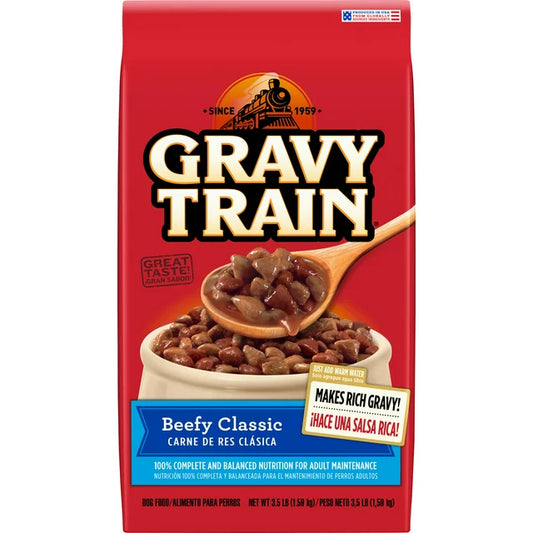 Gravy Train Beefy Classic Dry Dog Food, 3.5 lb