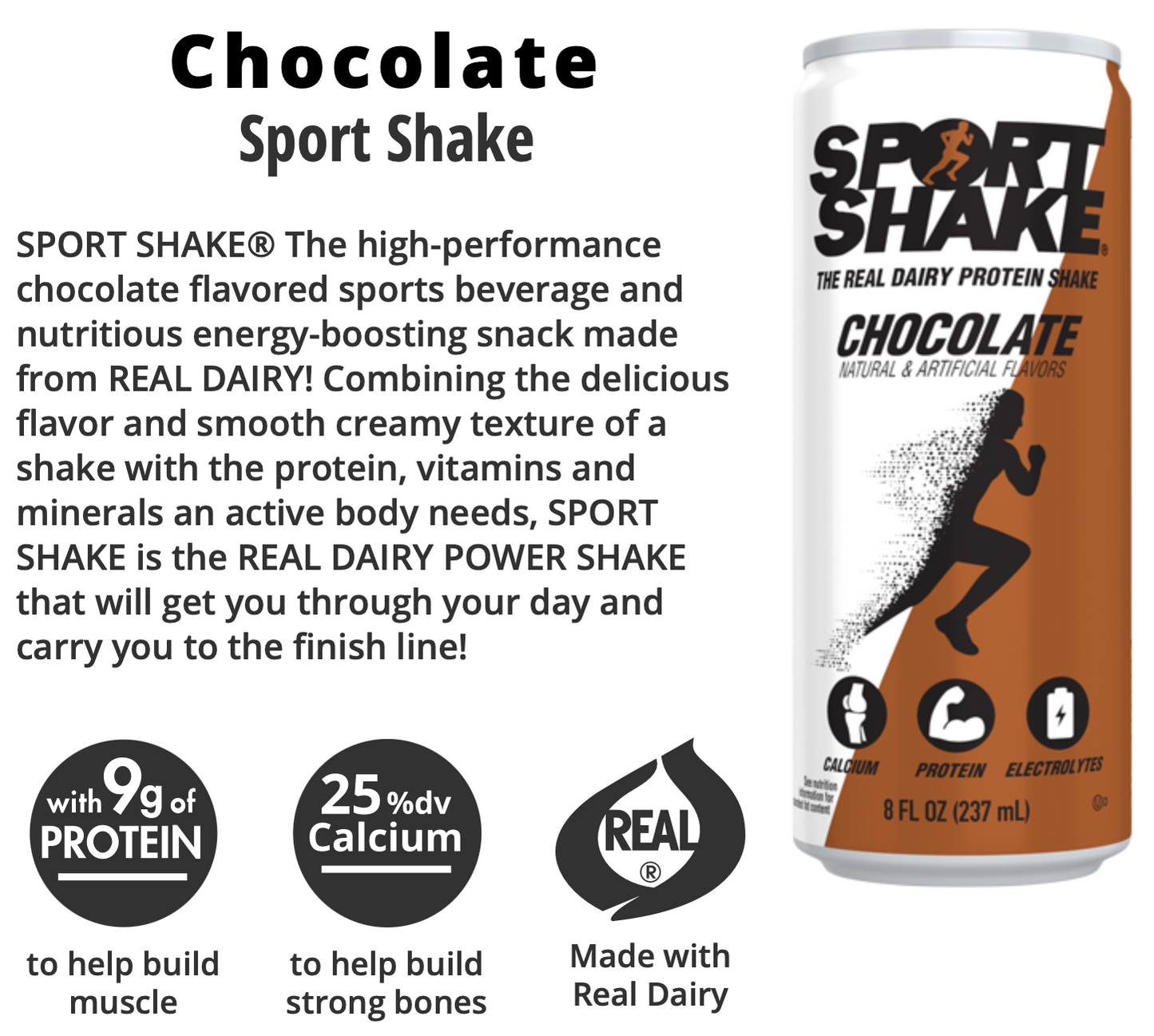 Sport Shake Chocolate Power Shake, 12 Pack of 11 oz.