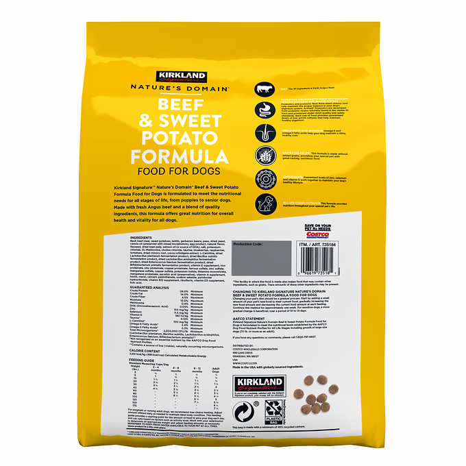 Nature's Domain Beef & Sweet Potato Dog Food 35 lb.